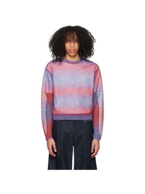 Wooyoungmi Pink & Purple Gradient Stripe Sweater
