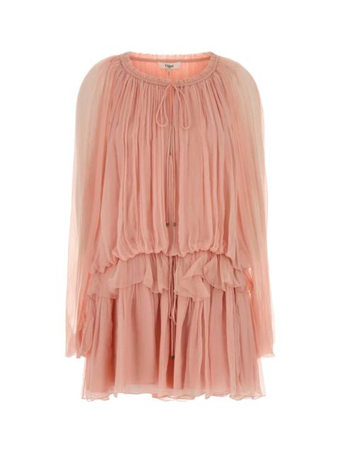 Chloé Pink Muslin Mini Dress