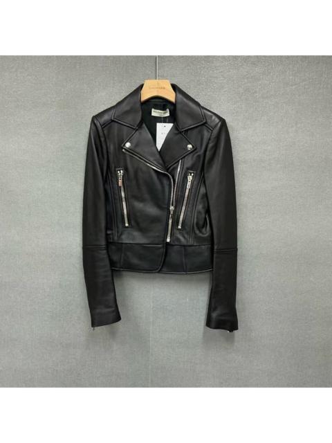 BALENCIAGA Balenciaga biker-style sheepskin jacket