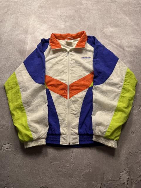 adidas Vintage 90s Adidas Multicolour Nylon Track Jacket Rave Style