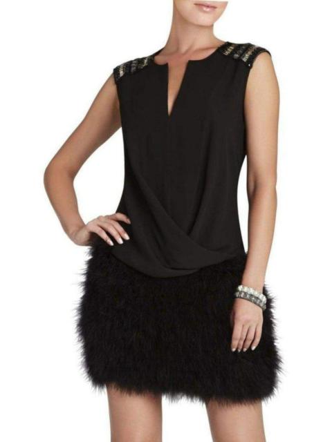 Other Designers Gisele Front Draped Sleeveless Beaded Blouse