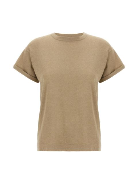 Brunello Cucinelli Brunello Cucinelli Women Lamé Cashmere T-Shirt