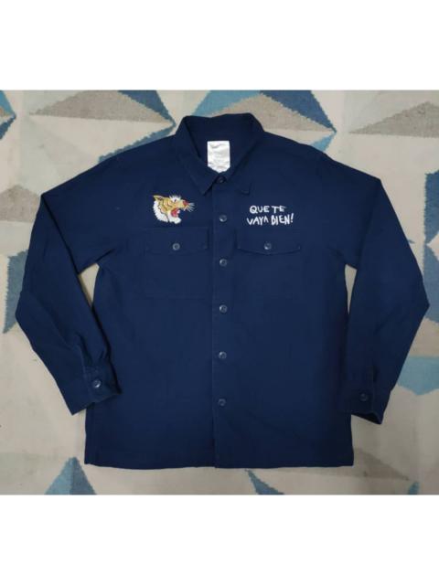Other Designers Japanese Brand - Embroidered Logo Button Up Light Jacket