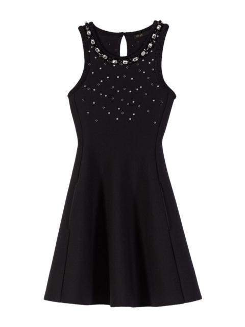 maje maje Jewelled skater dress in Black at Nordstrom
