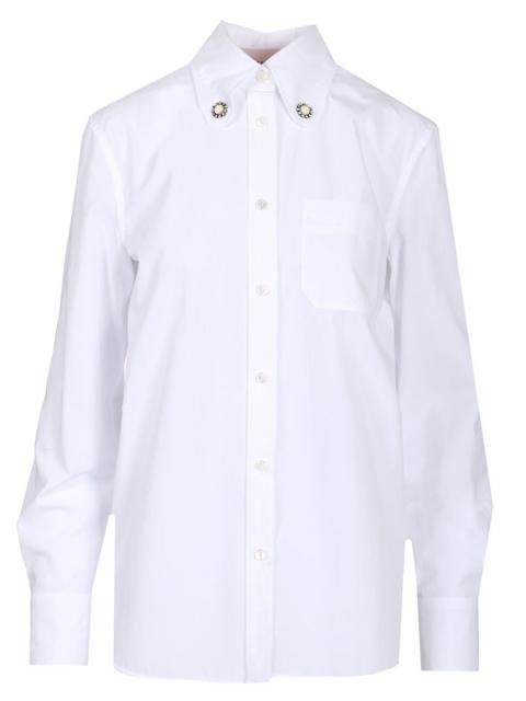 Valentino Shirt With Jewel Buttons Shirts White