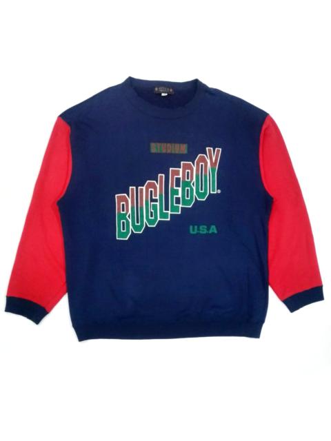Other Designers Vintage - RARE! VTG BUGLE BOY COLOR BLOCK BIG SPELL OUT SWEATSHIRT