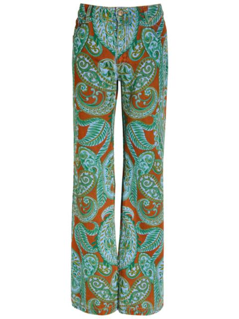 Etro Etro Printed Flared-leg Jeans