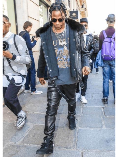 Other Designers Genuine Leather By BBH Leather Pants Travis Scott Style