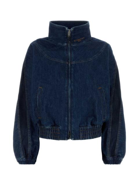 Givenchy Givenchy Women Blue Denim Bomber Jacket