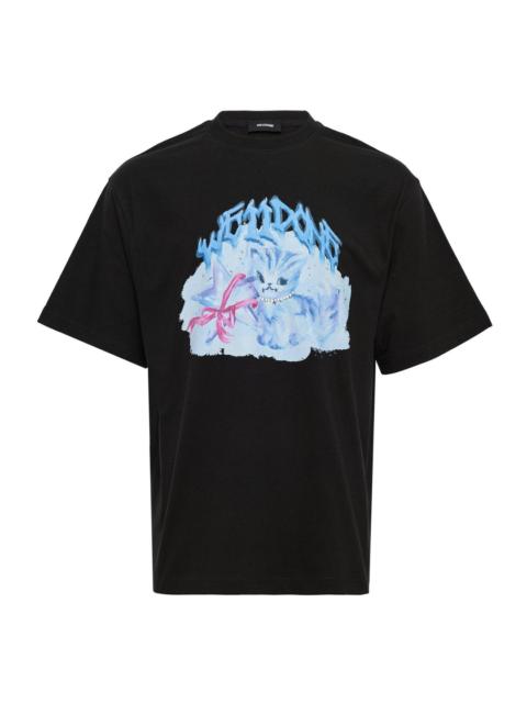 We11done Black Watercolor Monster T-Shirt