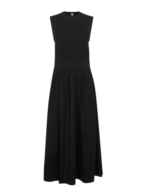 Toteme Women Black Organic Jersey Sleeveless Tee Dress