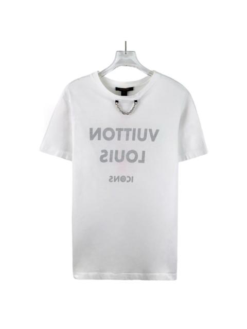 Louis Vuitton Louis Vuitton White Print Cotton Crew Neck Short Sleeve T-Shirt
