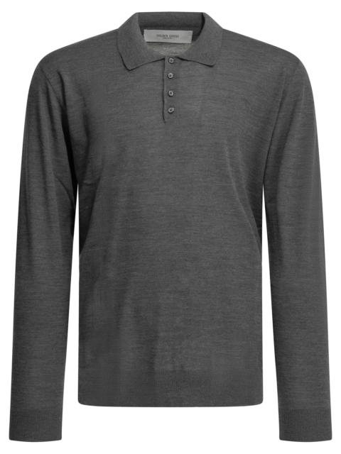Golden Goose Golden Goose Wool Polo Sweater Grey