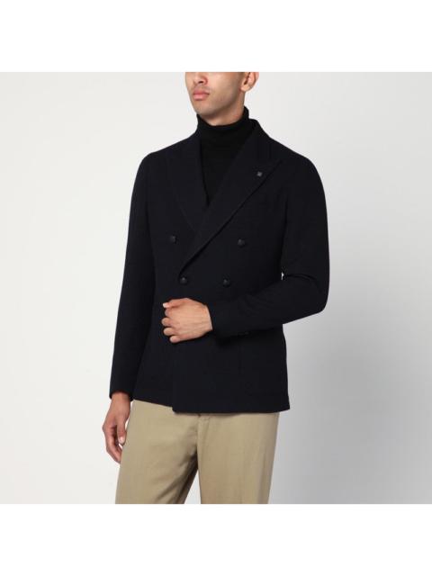 TAGLIATORE - Tagliatore Blue Double-Breasted Wool Jacket Men