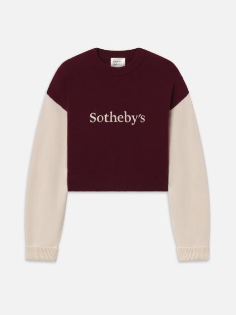 FRAME Sotheby’s Women's Cashmere Sweater in Burgundy Multi