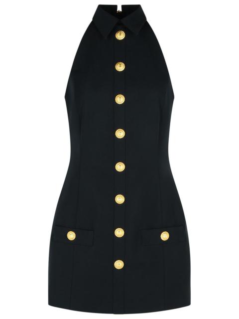 Balmain Balmain Black Virgin Wool Short Dress Women