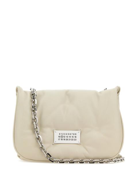 Maison Margiela Chalk nappa leather small Glam Slam Flap crossbody bag