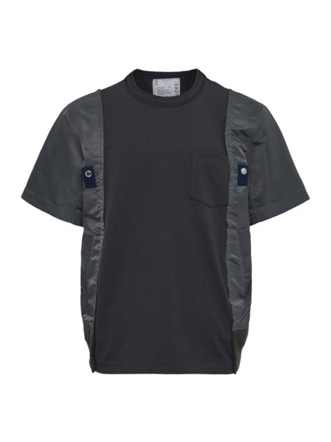 sacai Nylon Twill X Cotton Jersey T-Shirt