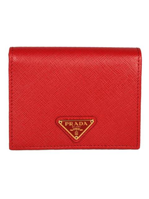 Prada Prada Bifold Wallet (4 Card Slot) Saffiano Leather Red