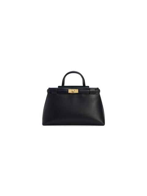 Janessa Leoné Leone Mini Leather Top Handle Bag black
