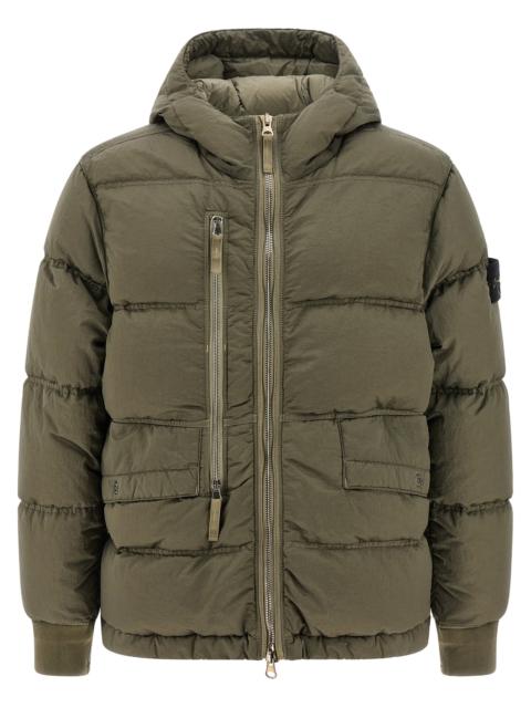 Stone Island Metal Nylon Down Jacket Puffer Jackets Green
