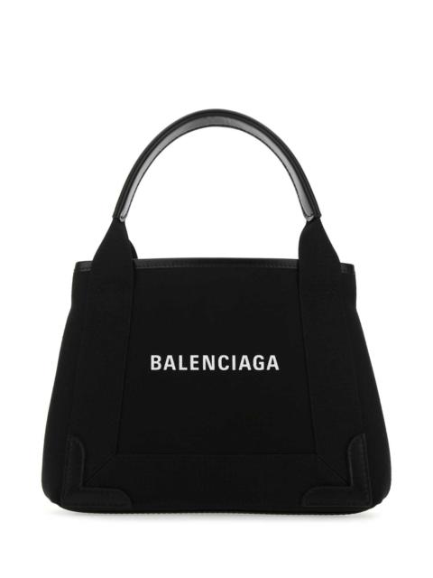 BALENCIAGA Balenciaga Women Black Fabric Navy Cabas Xs Handbag