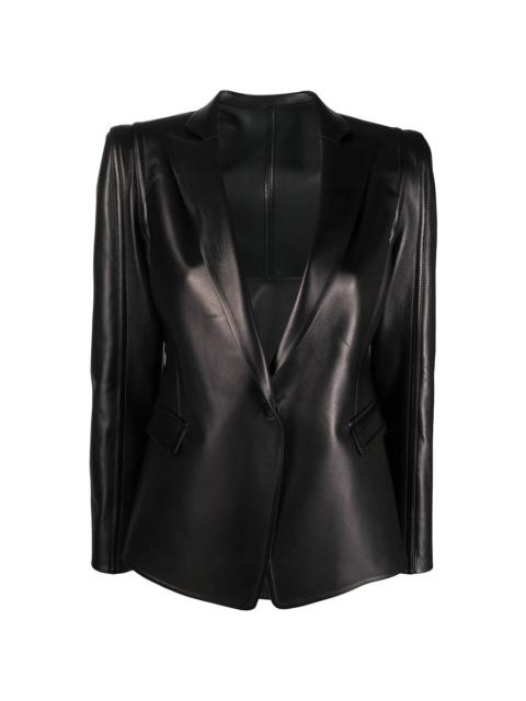 Valentino Valentino Garavani Single-Breasted Leather Blazer