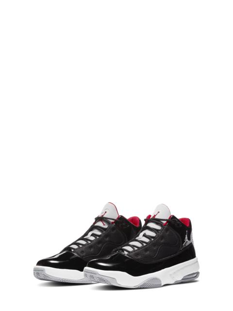 Jordan Nike Jordan Max Aura 2 Mid Top Sneaker in Black/White/Grey/Red at Nordstrom