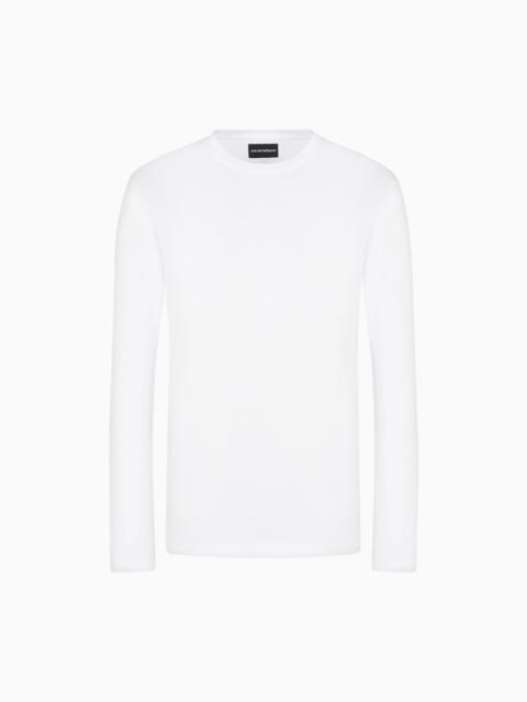 EMPORIO ARMANI ASV Lyocell-blend jersey jumper