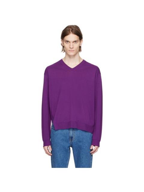 Wooyoungmi Purple V-Neck Sweater