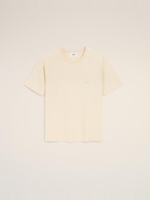 AMI Paris WHITE COTTON SHORT SLEEVES T-SHIRT