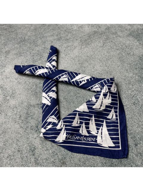 Other Designers Vintage - YSL sailing boat design handkerchief scarf