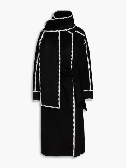 maje Wool-blend felt coat