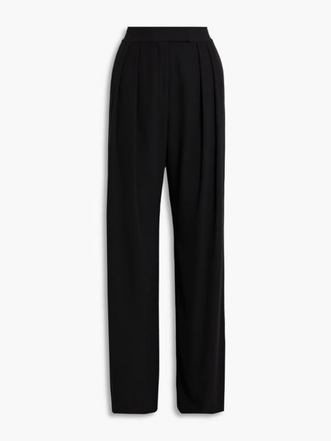 THE SEI Pleated crepe wide-leg pants