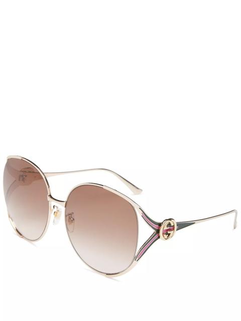 GUCCI Round Sunglasses, 63mm