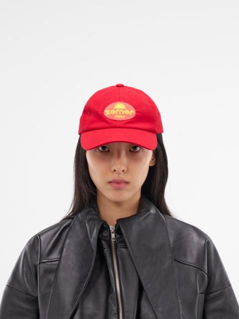 zomer Red Vorte Embroidered Logo Cap