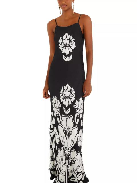 FARM RIO Arabesque Maxi Slip Dress