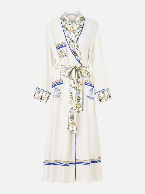 CAMILLA LONG ROBE WITH TIE