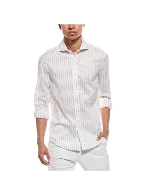 Brunello Cucinelli Brunello Cucinelli Purple Striped Long Sleeve Shirt
