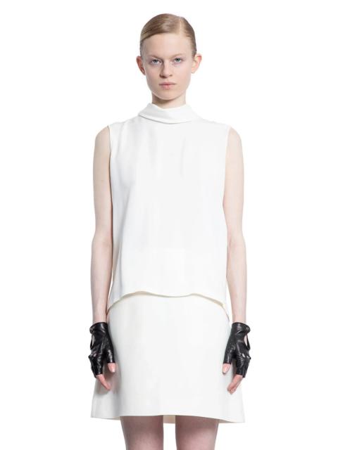Valentino Silk-Georgette-Sleeveless-Turtleneck-Top