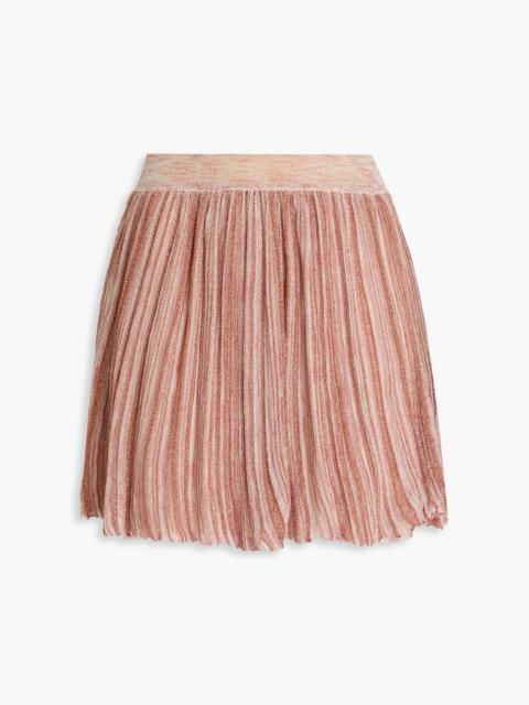 Isabel Marant Brayton metallic ribbed-knit mini skirt