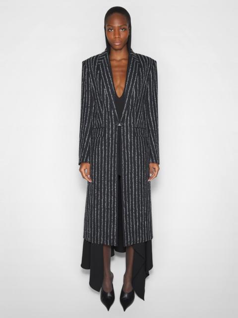 MUGLER pinstripe pierced tailored coat