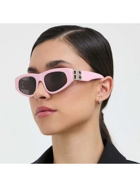 BALENCIAGA SALE! NEW Balenciaga BB0095S 013 Pink Silver Grey Cat Eye Unisex Sunglasses