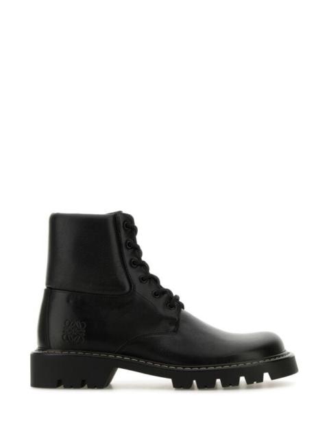 Loewe Men Black Leather Sierra Ankle Boots