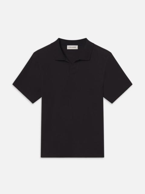 FRAME Jacquard Polo in Charcoal