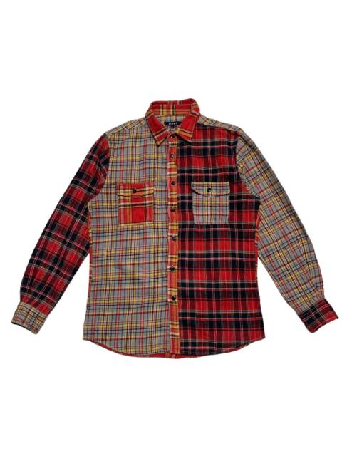 BEAMS PLUS Beams Color Block Tartan Shirt