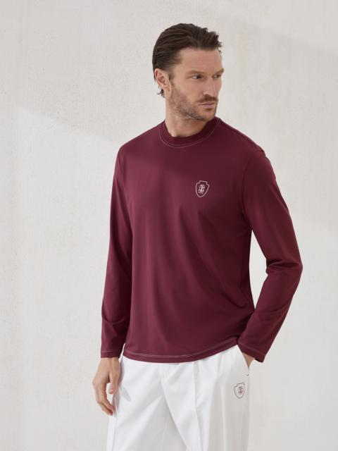 Brunello Cucinelli Comfort nylon long sleeve T-shirt with logo