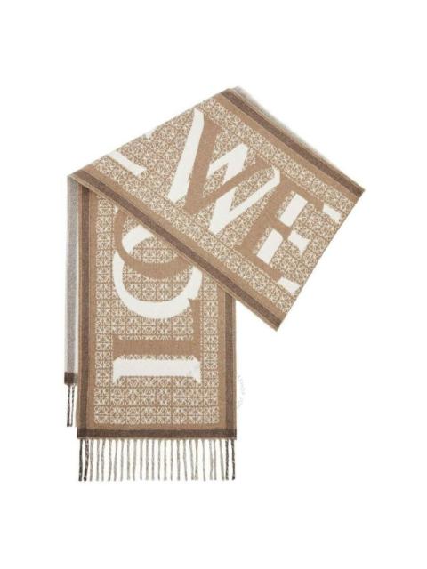 Loewe Loewe Double-Face Love Scarf In Wool And Cashmere