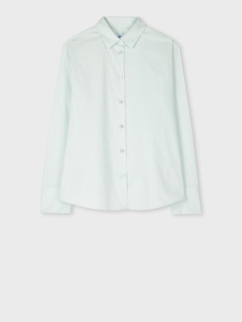 Paul Smith Women's Light Blue Shirt With 'Swirl' Cuff Lining