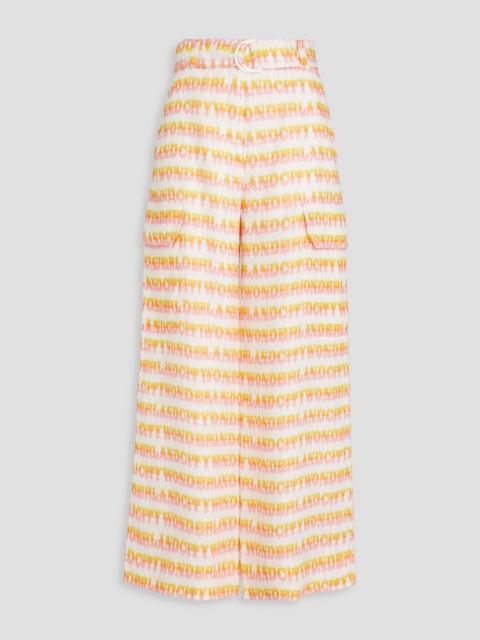 Zimmermann Printed linen wide-leg pants
